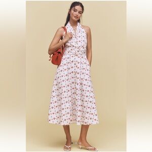 NWT Hutch Alessia Sleeveless Halter Midi Dress